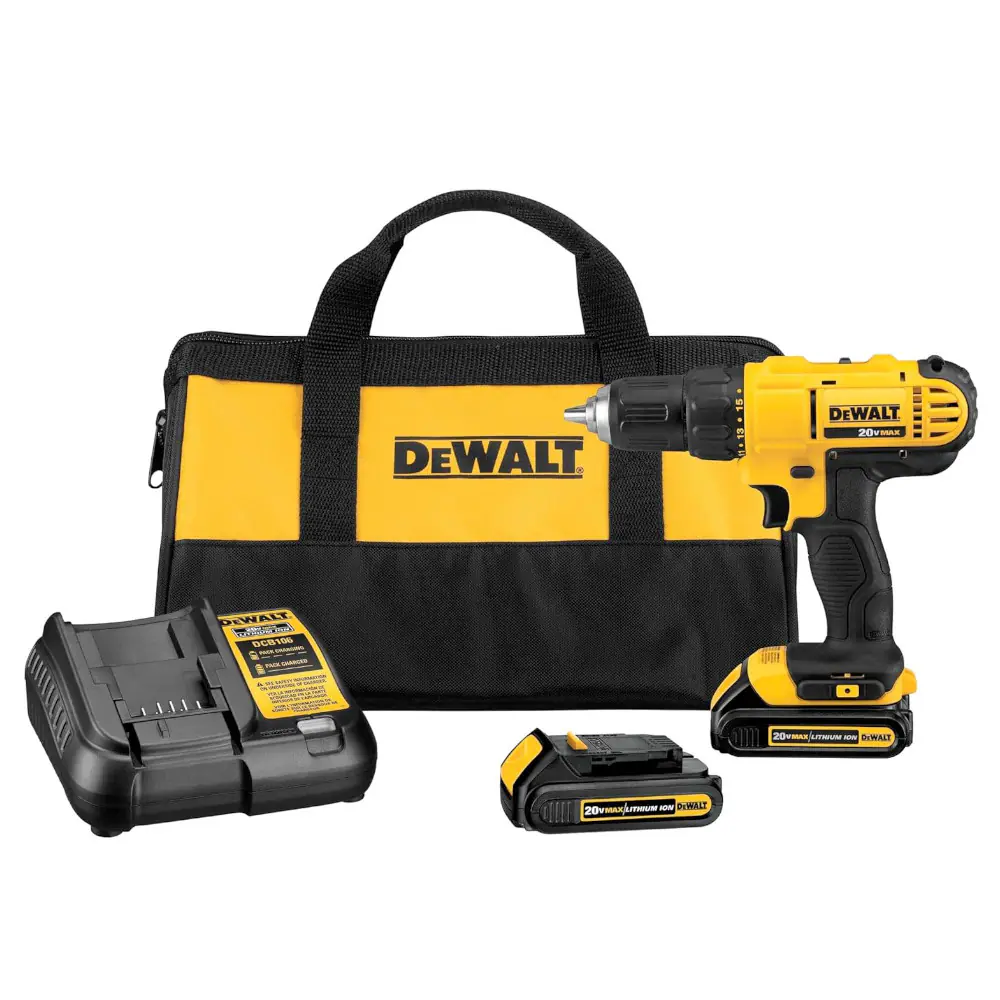 Deal 01 20V Max Cordless Drill Driver Kit 2 Batteries and Charger Included DCD771C2