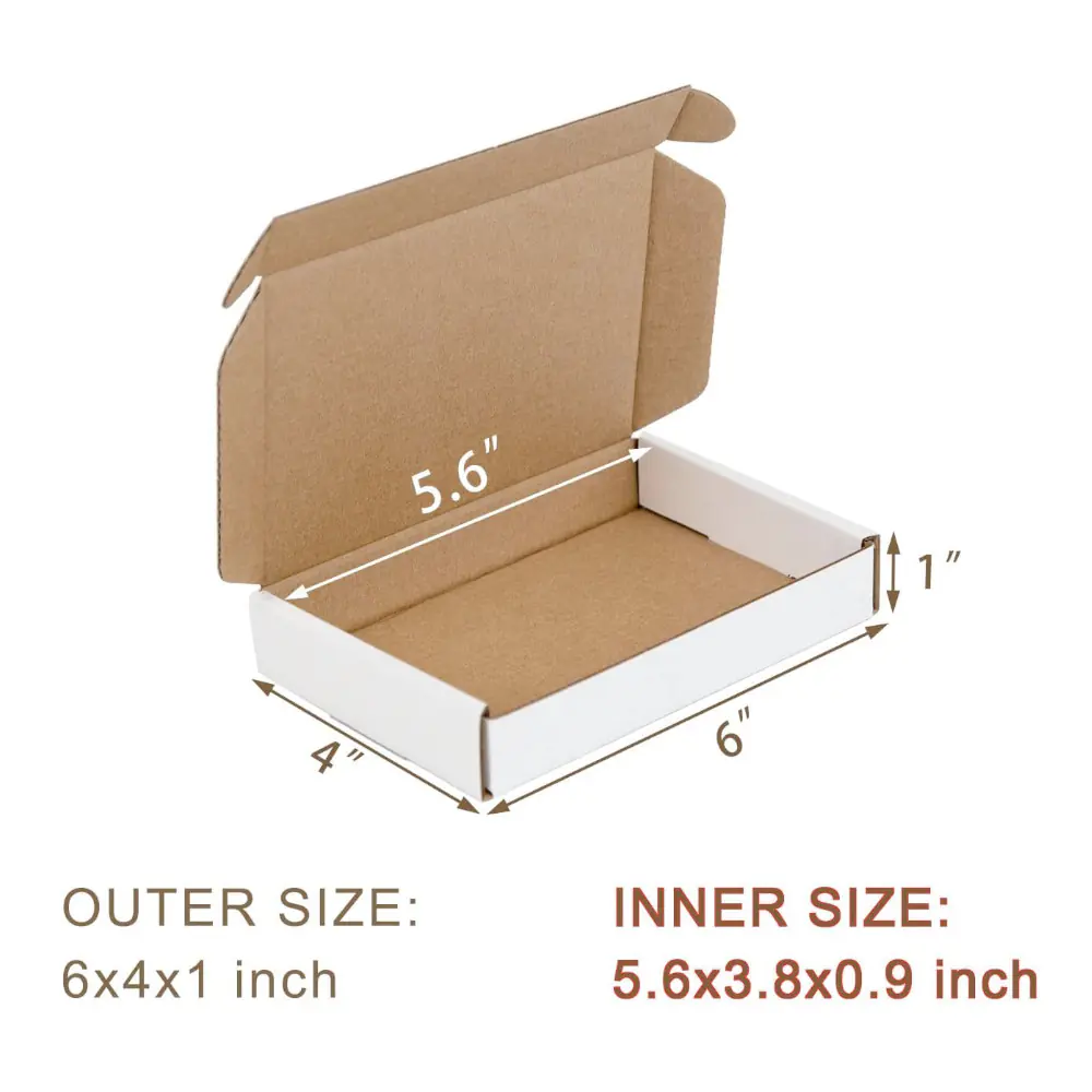 Corrugated Cardboard Shipping Boxes Grey 6x4x1 1