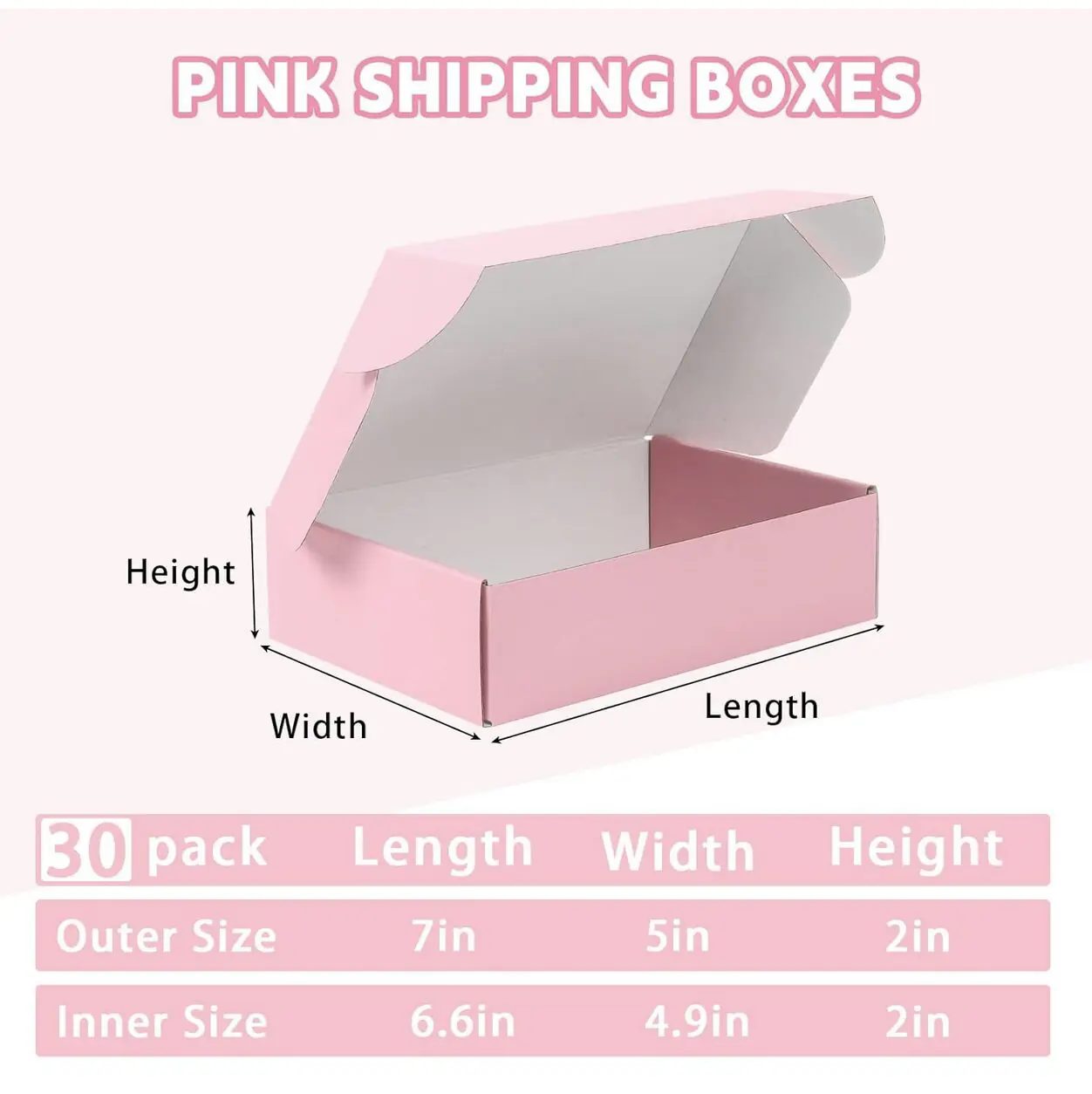 Corrugated Cardboard Shipping Boxes Pink 1