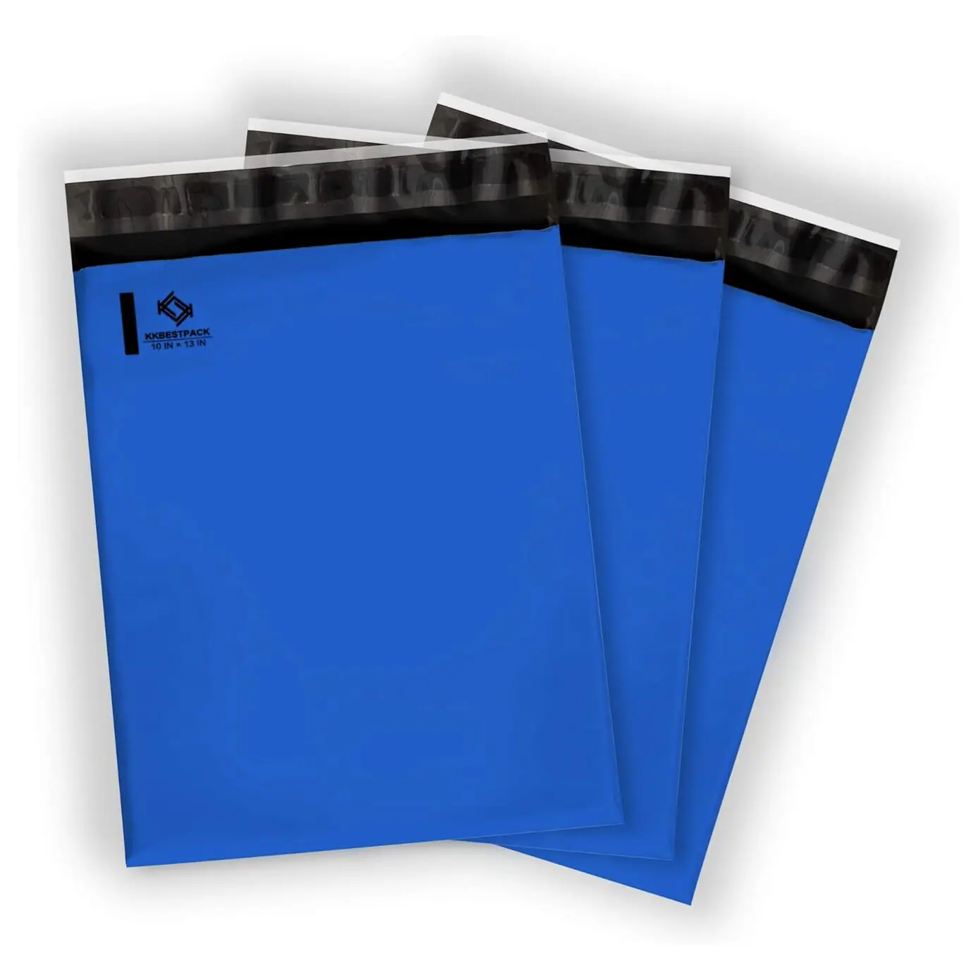 Solid Color Poly Mailers with Self Seal Adhesive Strip Blue